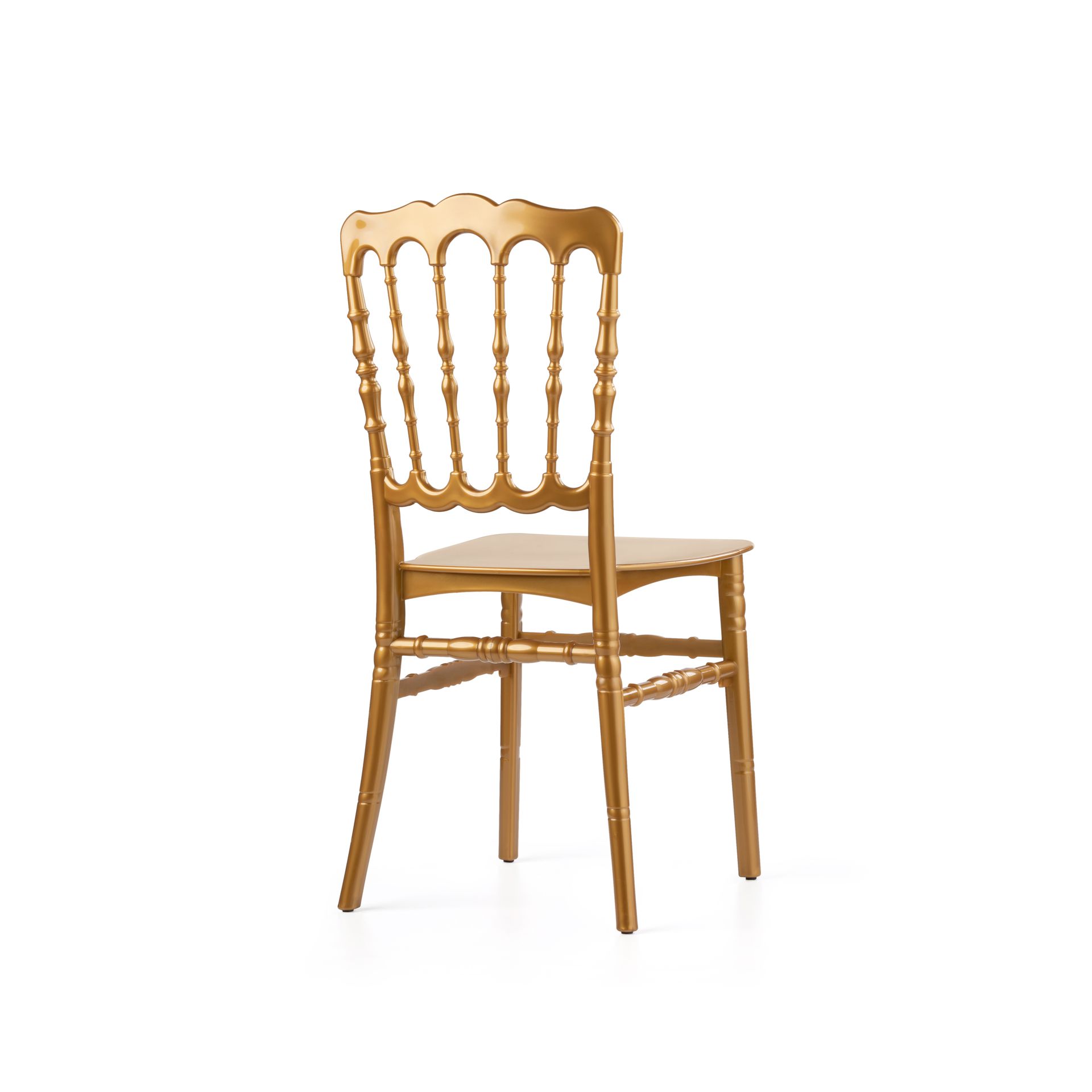 Wedding Chair Napoleon Gold | Kunststof | 41x43x(H)90cm | Minimale besteleenheid 8
