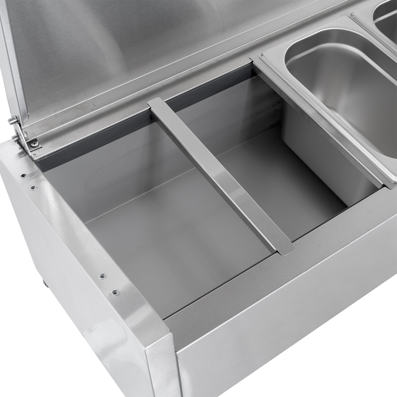 Vitrine réfrigérée de comptoir ECO 8 x GN 1/4 en inox