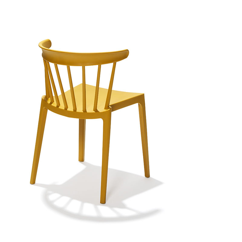 Windson chaise empilable Jaune ocre, Polypropylène, 54x53x75cm (BxTxH), 50904