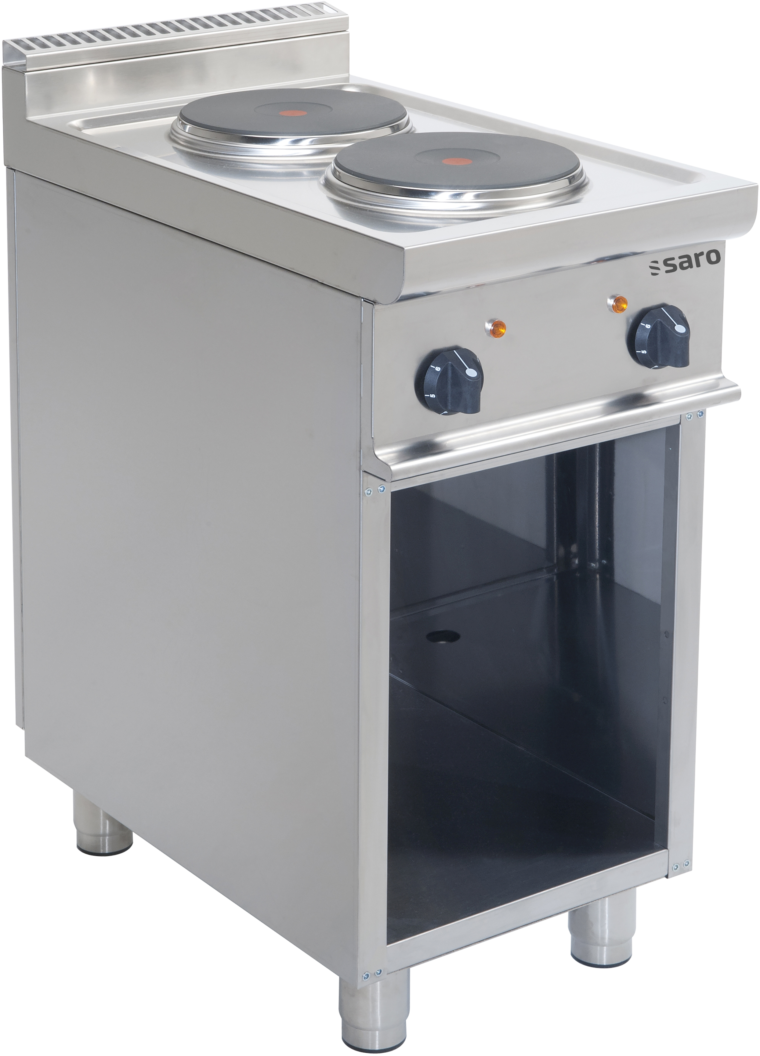 Cuisinière électrique SARO, socle ouvert modèle E7/CUET2BA
