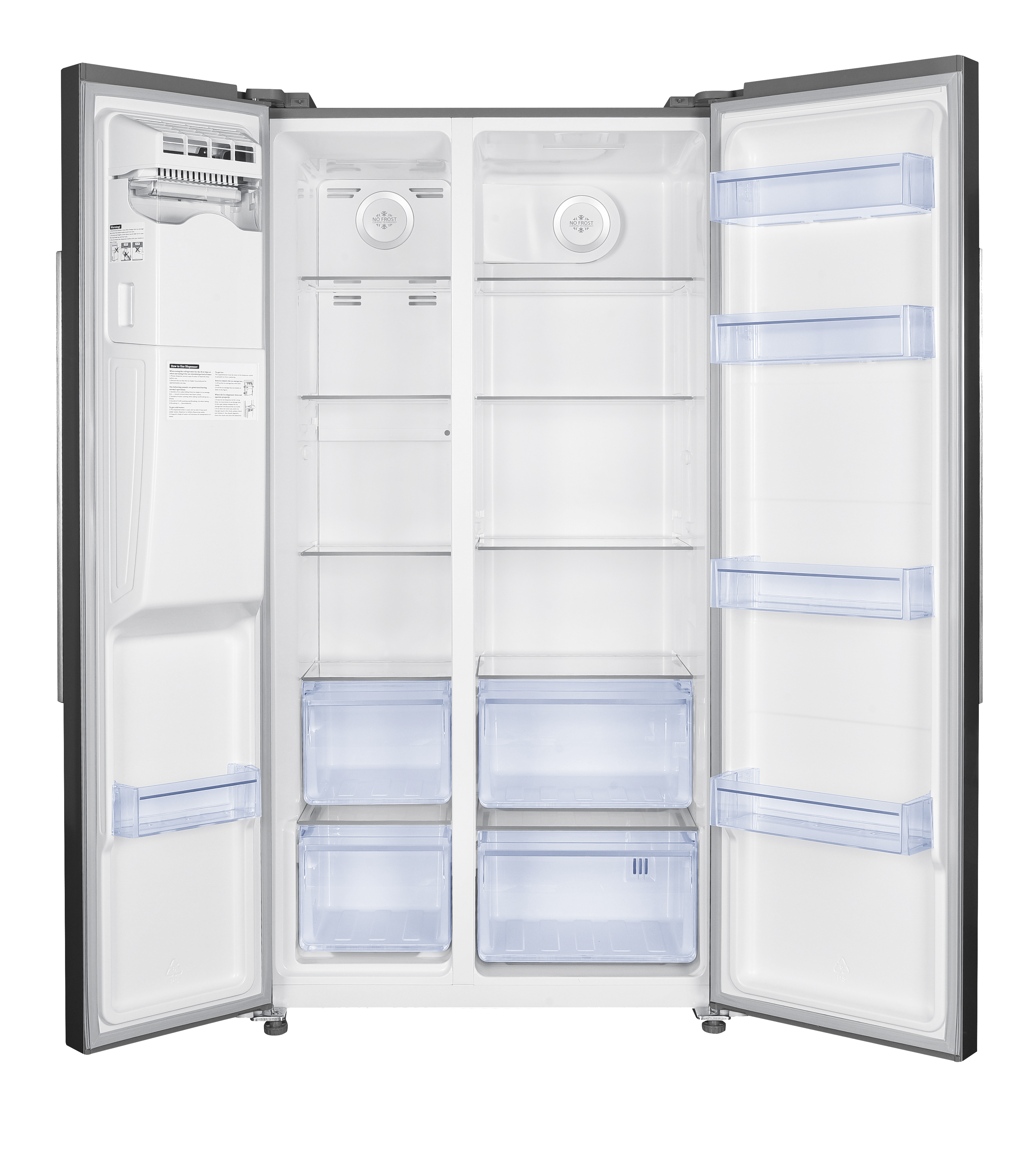 Kühl-/Gefrierkombination - Dunkler Edelstahl - Amerikanisches Modell - 344 + 169L - Frilec