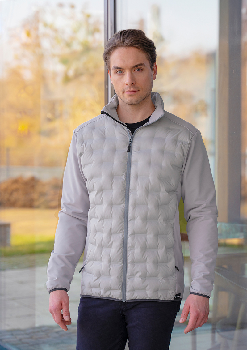 Veste hybride pour hommes  Outdoor-Pro, en matière durable - Gris Clair - L