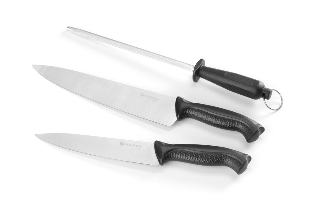 Messenset en slijpsteen - Zwart - (L)380mm