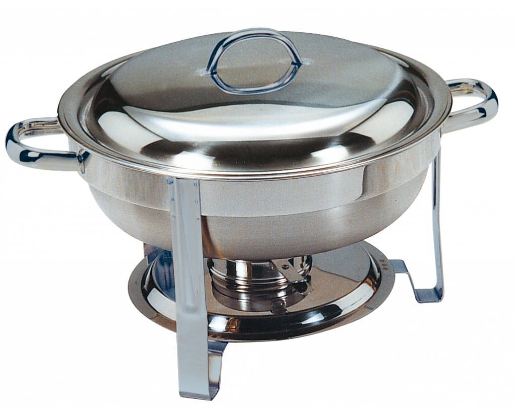 MINI Chafing Dish | RVS Gepolijst | Rond 4 Liter | Ø340x(H)250mm