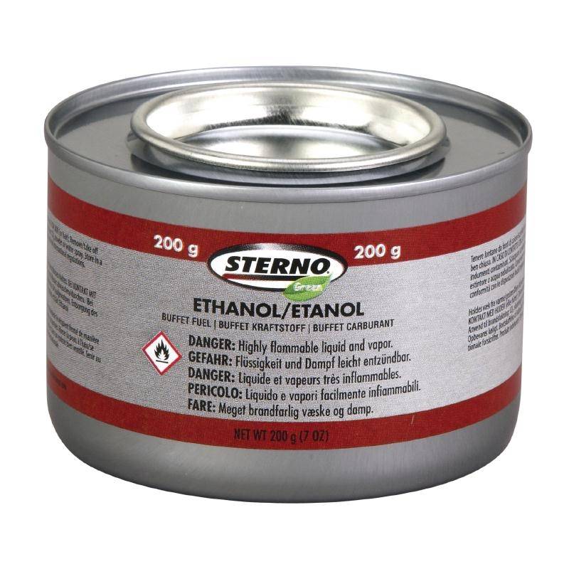 Gel Combustible Sterno 200g - 2 Heures - 144 Pièces