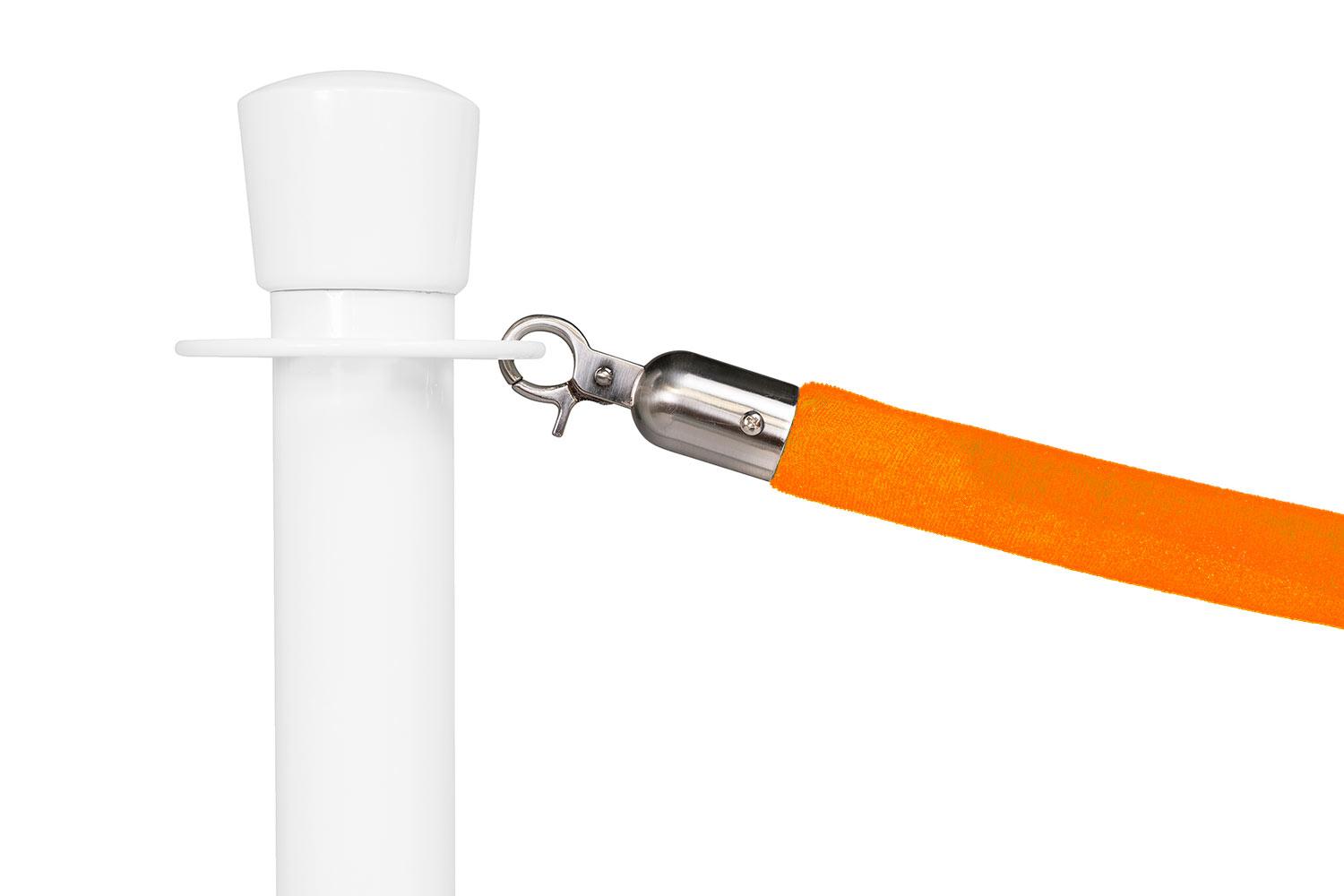 Absperrkordel Standard Velours Orange | Länge 150cm | Gebürstet