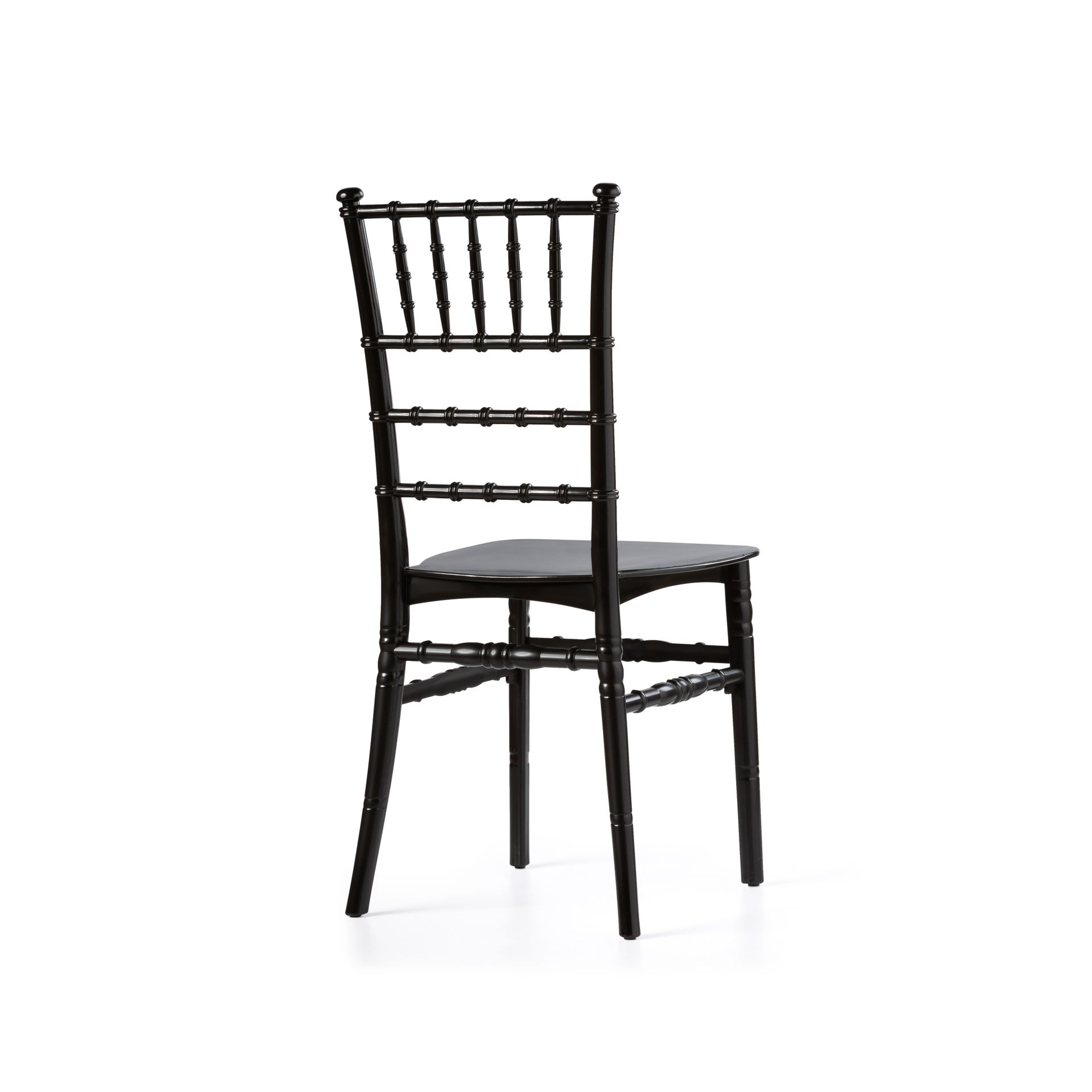 Tiffany chaise empilable Noir, Polypropylène, 41x43x92cm (BxTxH), incassable, 50410BL