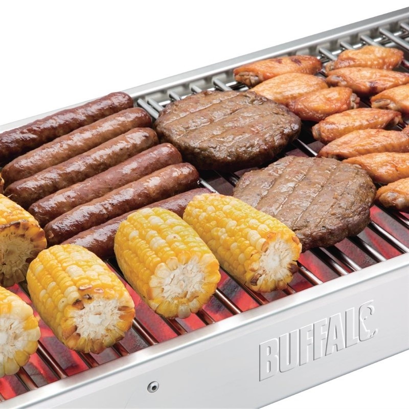 Buffalo RVS Houtskoolbarbecue | 2 Kookzones | 930x315x(H)820mm