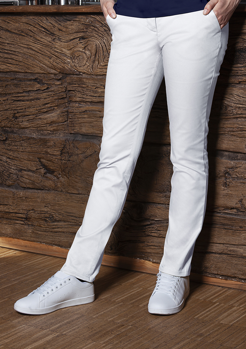 Damen Chinohose Modern-Stretch - Weiß - 34