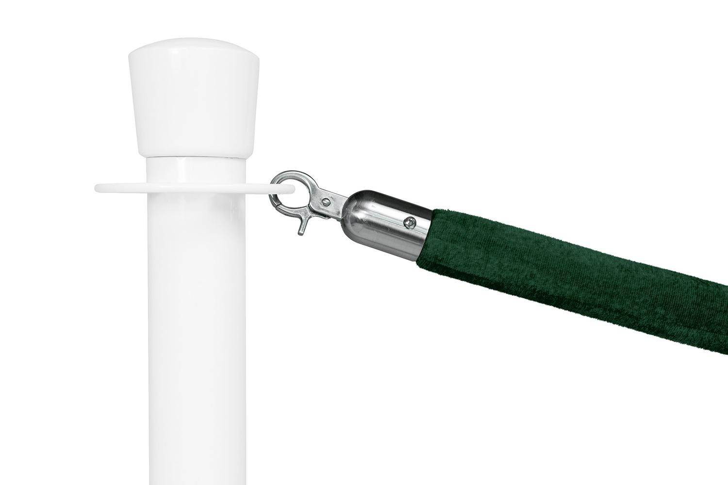 Cordon de barrière standard velours vert sapin - Longueur 150 cm - Brossé