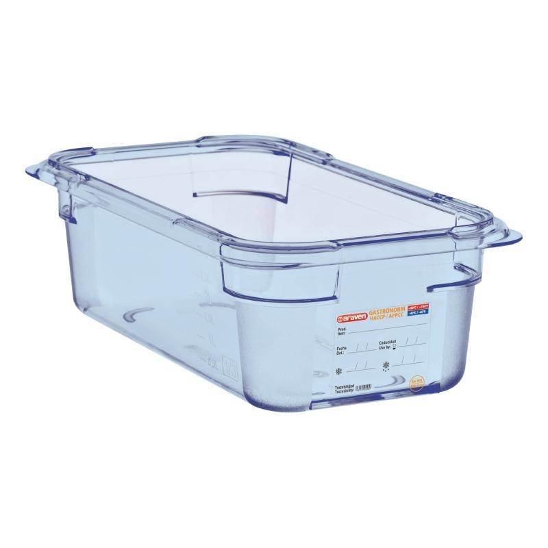 Voedselcontainer Blauw ABS - GN1/4 | 100mm Diep