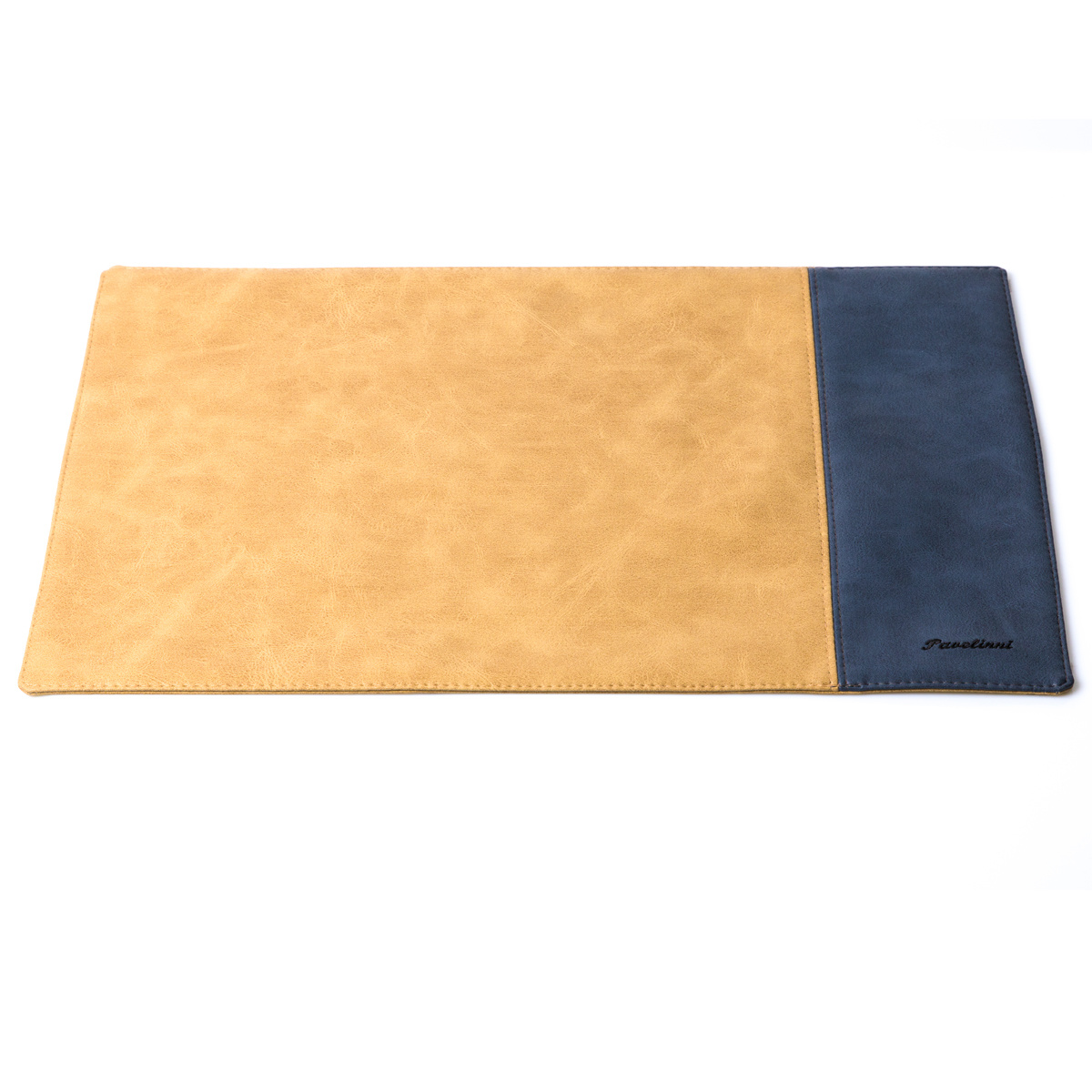 Leder Tischset - Streifen Cognac/Havanna - Doppelseitig - 300x450mm - Erhältlich in 10 Farben