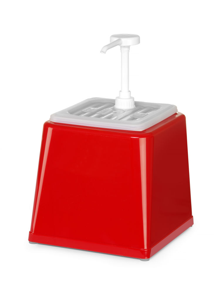 Distributeur de sauce avec pompe 2,5L - Rouge