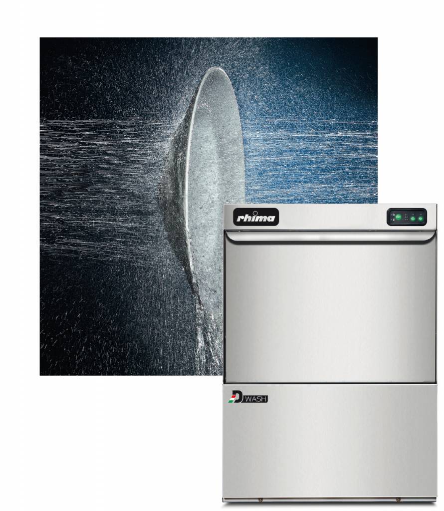 Lave-Vaisselle | 50x50cm | Rhima DWash T50 | Glaze + Distributeur de Savon + Pompe de Vidange