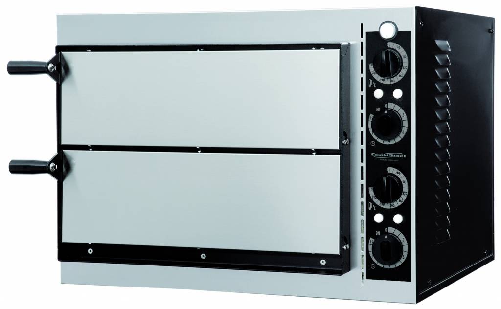Pizza Oven Elektrisch Dubbel - Pizza 32 cm - 2 stuks - 568x500x(h)430mm