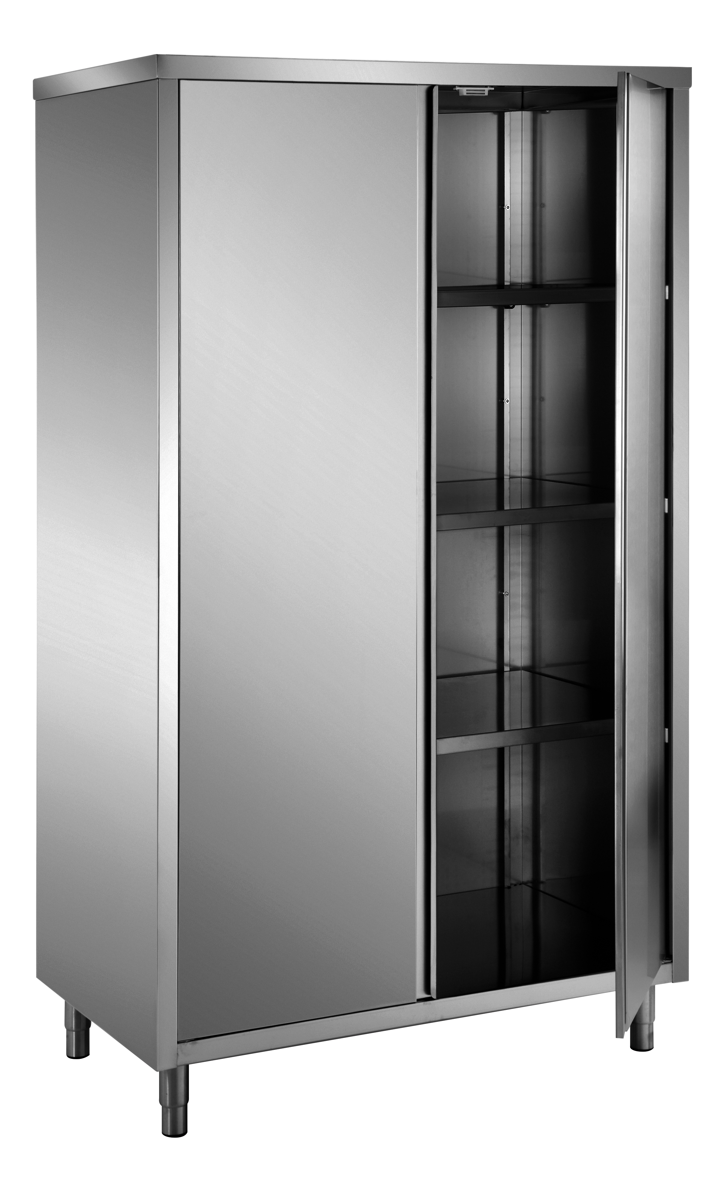 SARO Armoire de stockage en acier inoxydable, 2 portes battantes, AISI3040, 1200x700