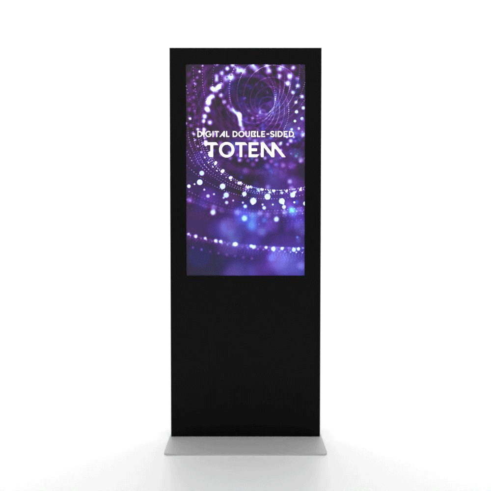 Digitale Infostele Doppelseitig Mit 50" Samsung-Bildschirm und Touch-Folie