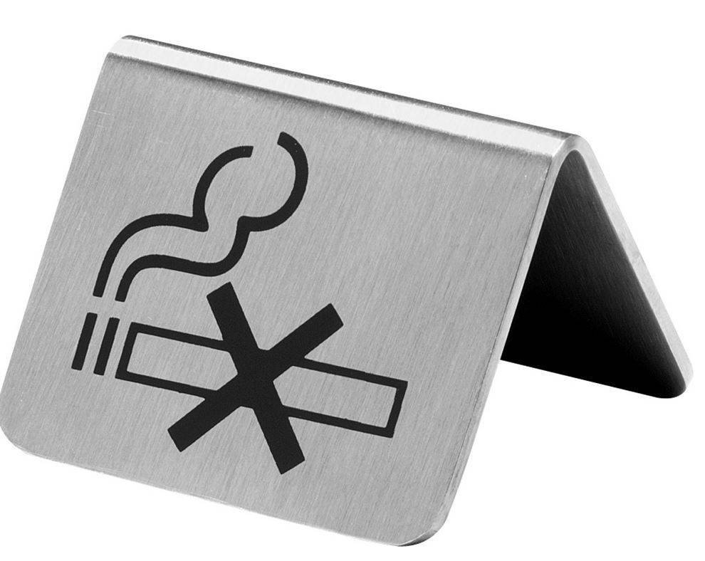 Tafelstandaard rvs Niet Roken - 52x40 mm