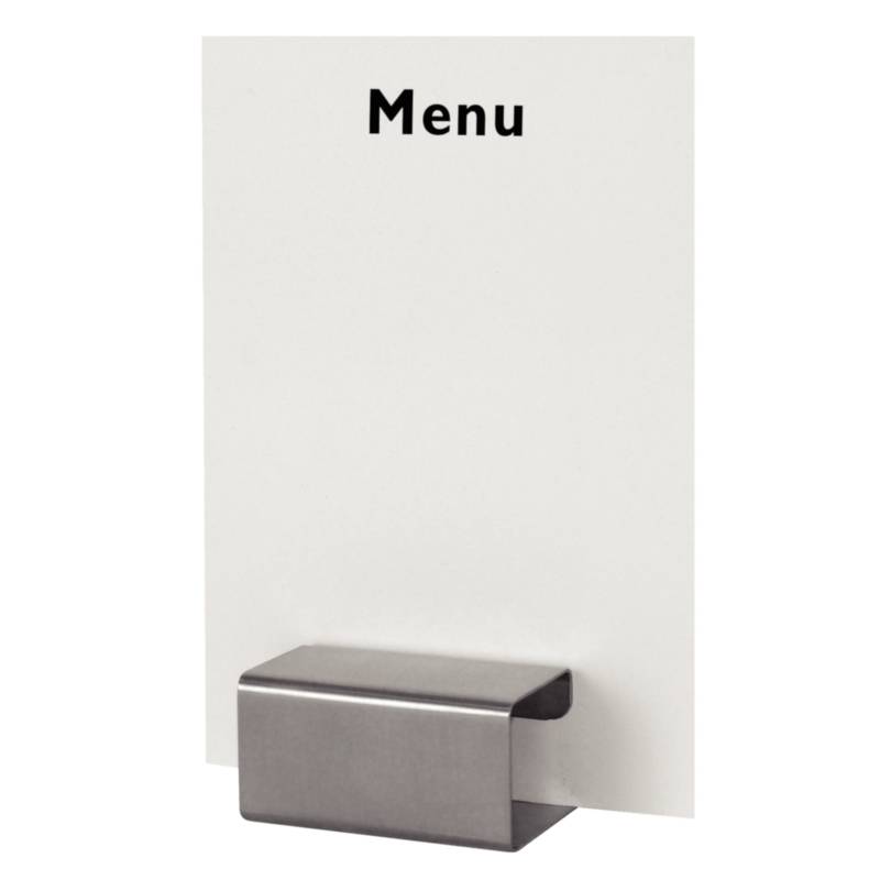 Support Pour Menus Inox Carré - Olympia - 80x80x40(h)mm