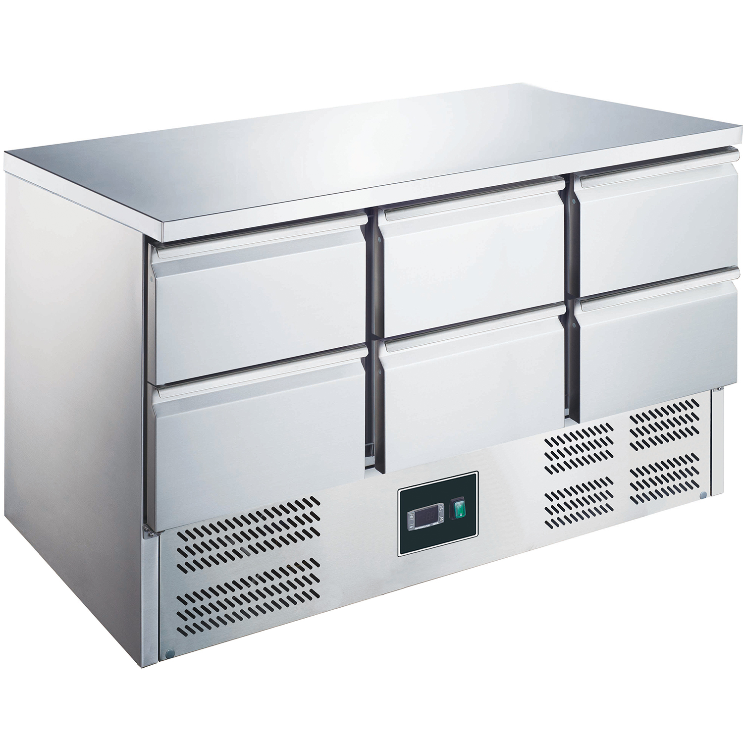 Table réfrigérée à 6 tiroirs, modèle ES 903 S/S TOP 0/6