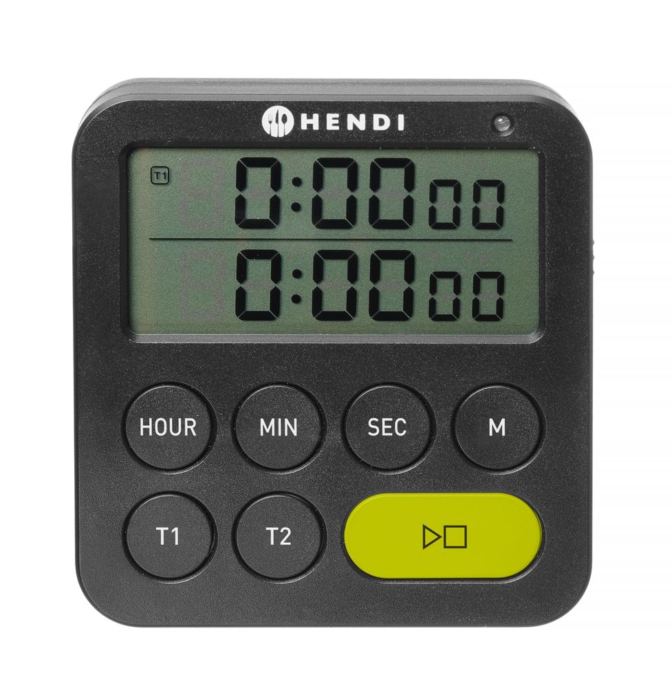 Timer - doppelt - Schwarz - 82x20x(H)86mm