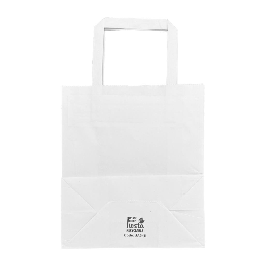 Fiesta Recycelbare Flacher Griff Weiße Papiertüten Klein (250 Stück)