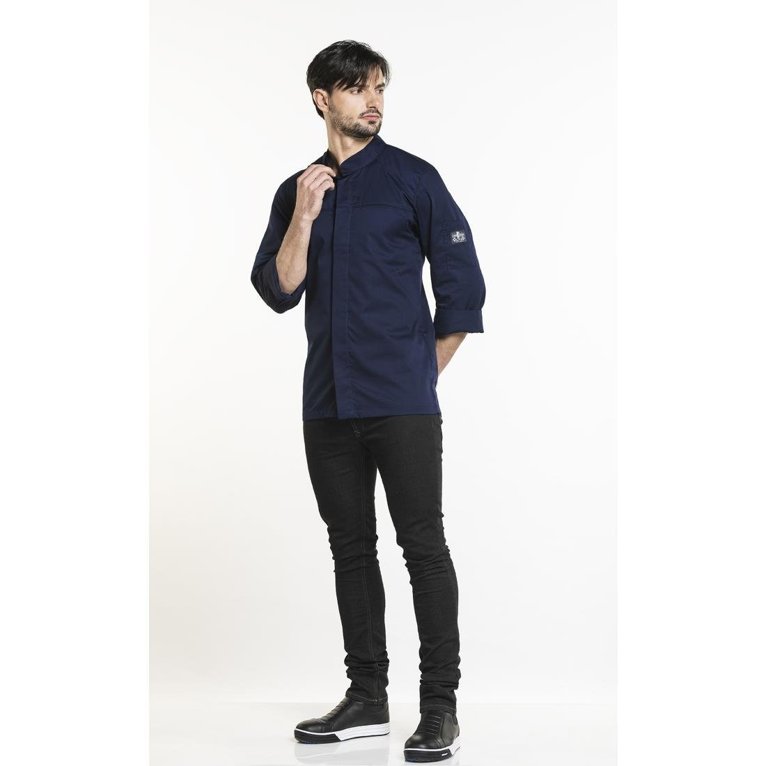 Veste de cuisine Chaud Devant Salerno bleue taille L