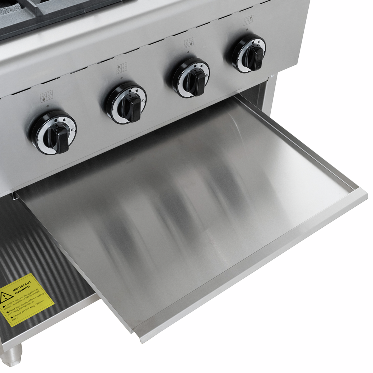 Gasfornuis ECO met open onderstel - 28,8 kW - 4 branders