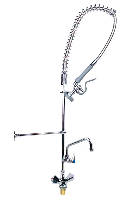Voorspoeldouche met Zwenkkraan - Draaiknoppen - Ééngats - 1200mm