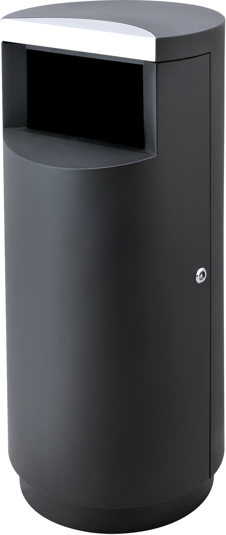 Abfallbehälter Schwarz | 40 Liter | Ø400x(H)900mm