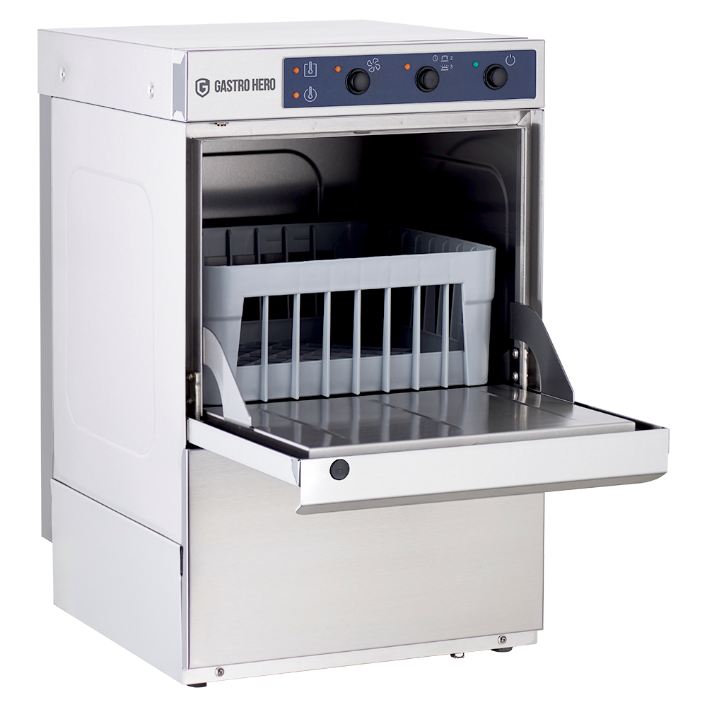 Lave-verres ECO 35x35 cm, avec doseur de détergent et de liquide de rinçage, avec pompe de vidange, fabriqué en Europe, 230 V