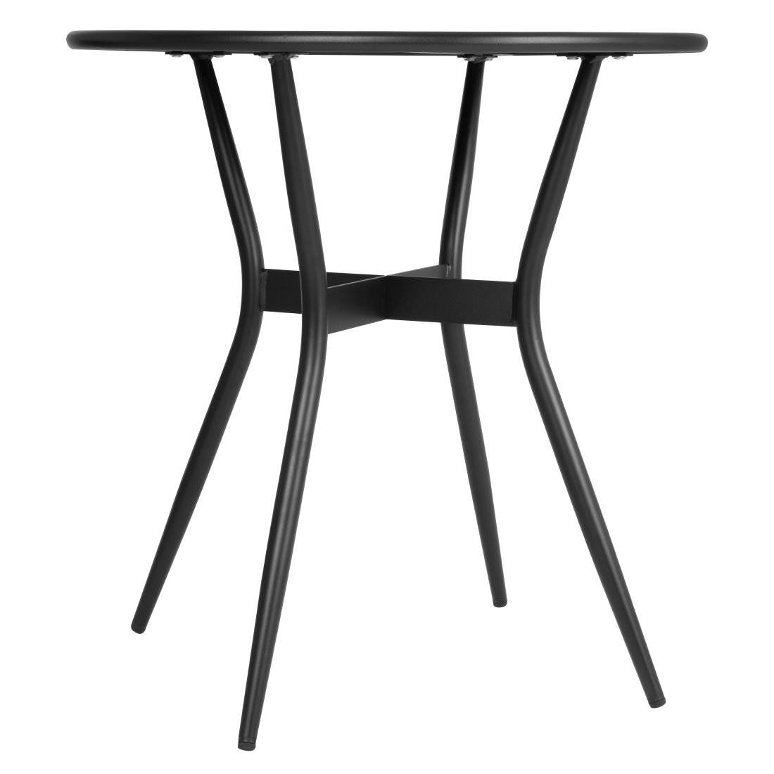 Bolero Santiago Outdoor-Tisch Schwarz 690mm
