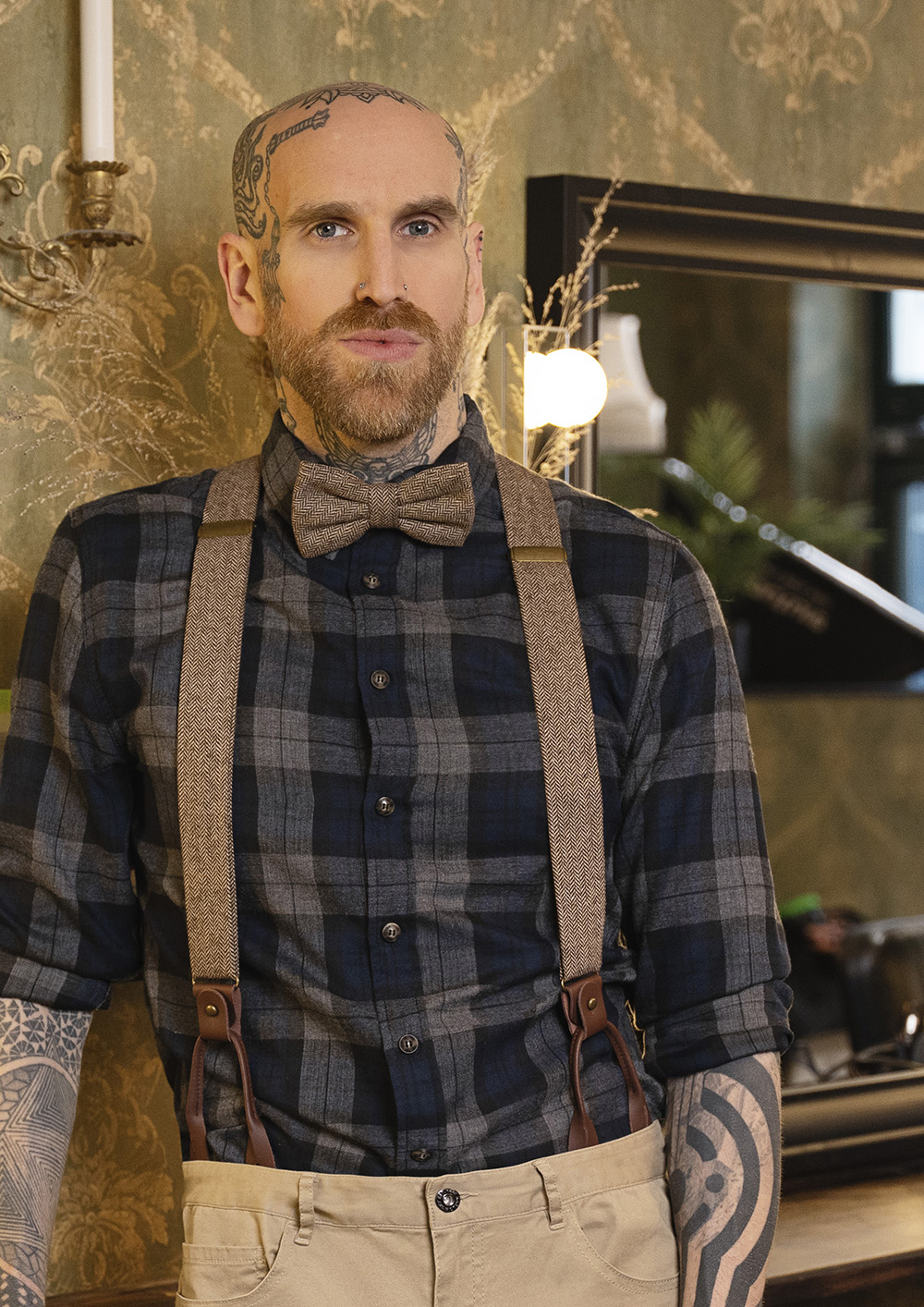 Bretels Urban-Herringbone - Lichtbruin