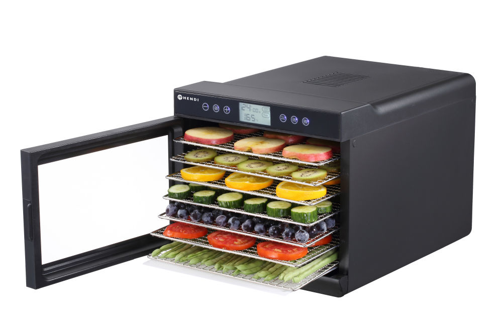 Voedseldroger Kitchen Line | Zwart Model | 7 x 375x300mm | 345x450x(H)315mm