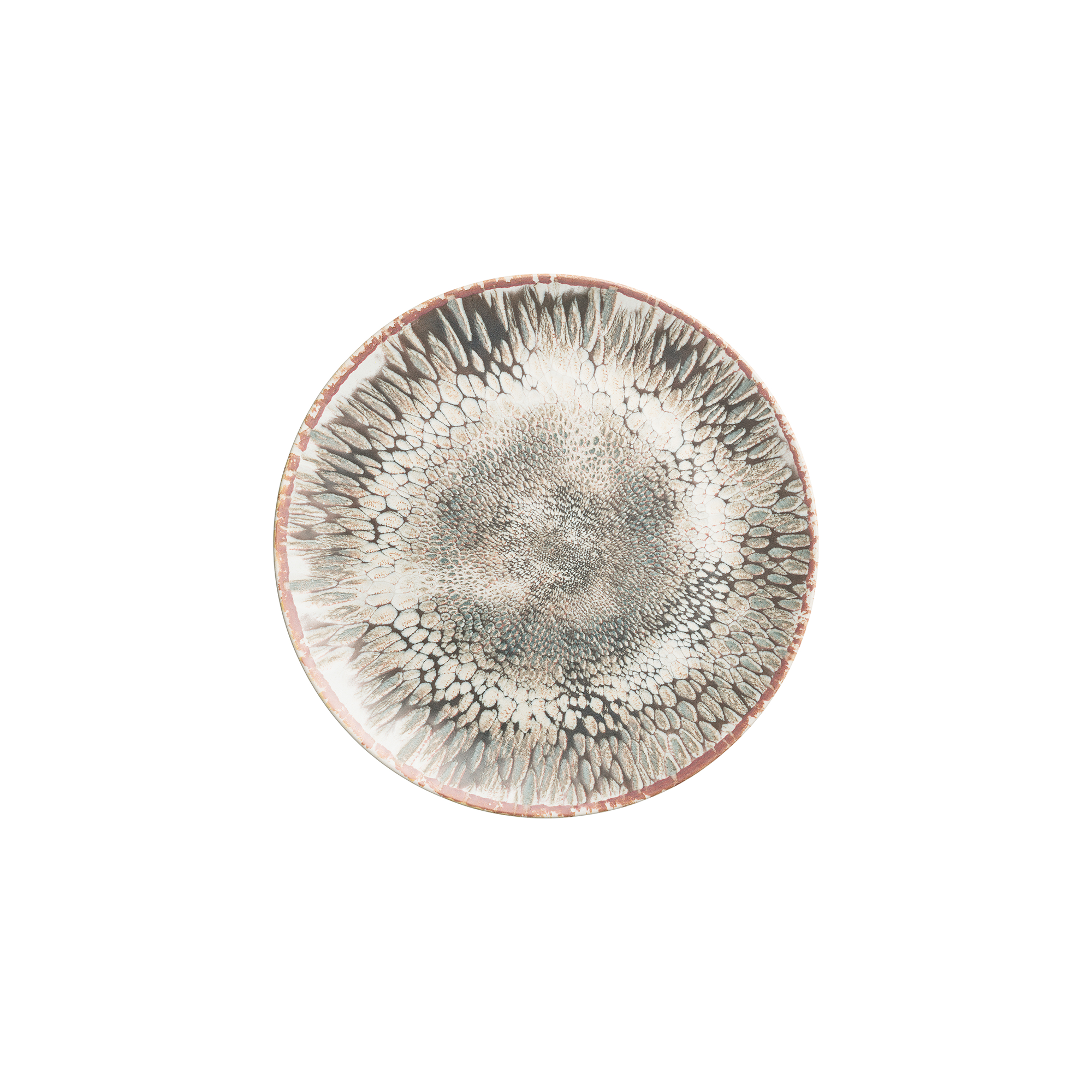 Ensemble d'assiettes ROCKZZERO, plates, diamètre 32,5 cm, iris, lot de 4 pièces, en grès.