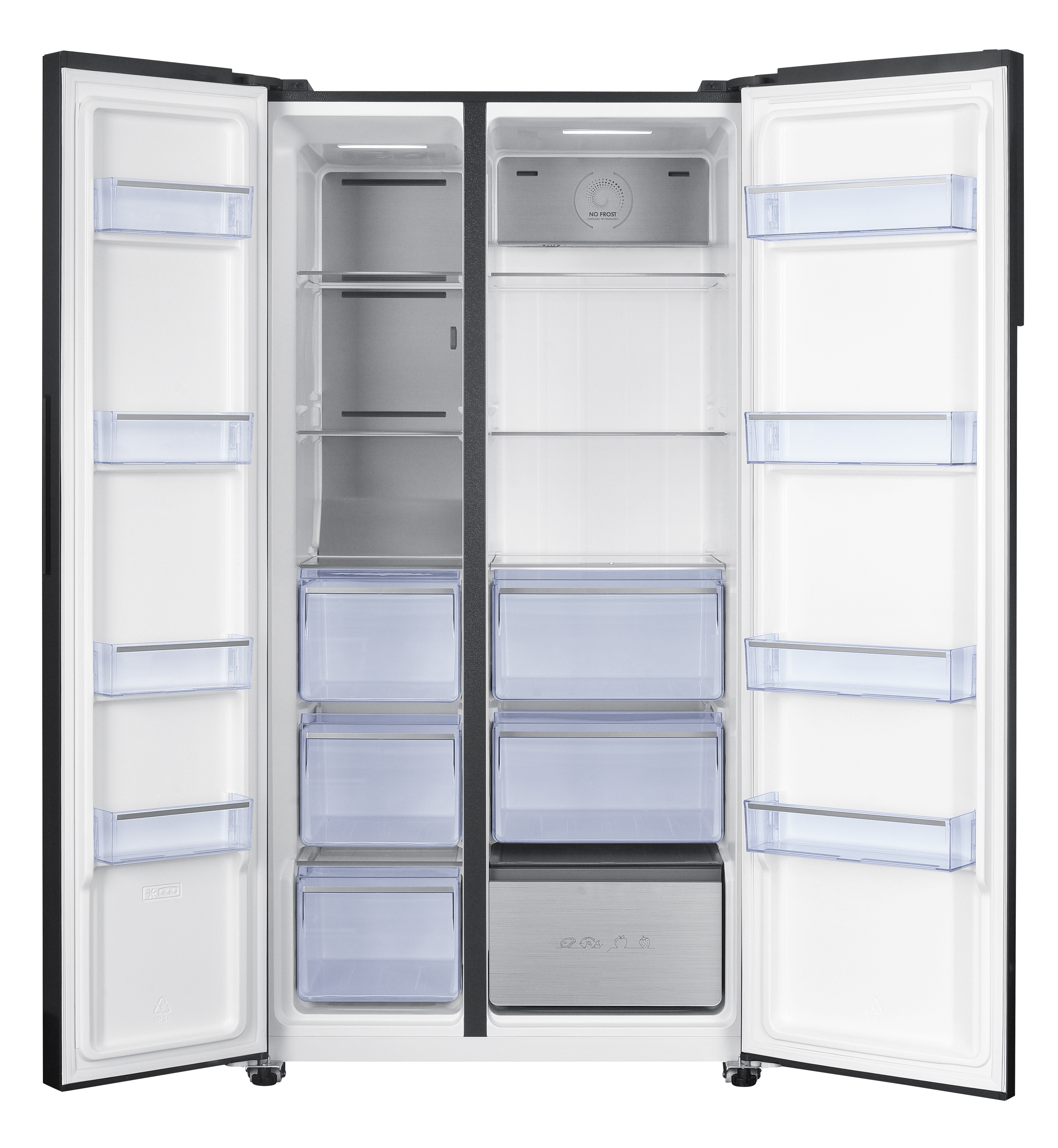 Kühlschrank - Schwarz - 367+225L - BONNSBS-680-040CB - Frilec