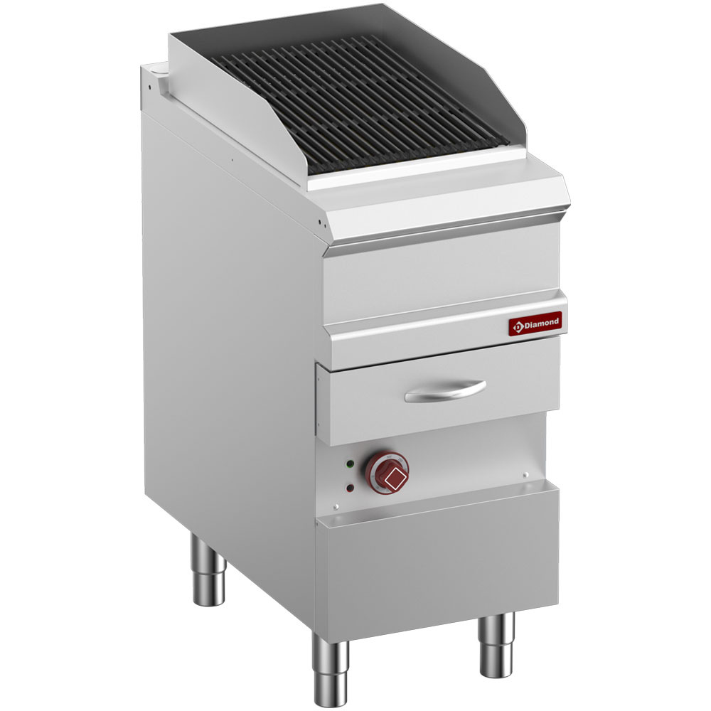 Gril vapeur électrique avec meuble bas - 1 grille de rôtissage - 400V