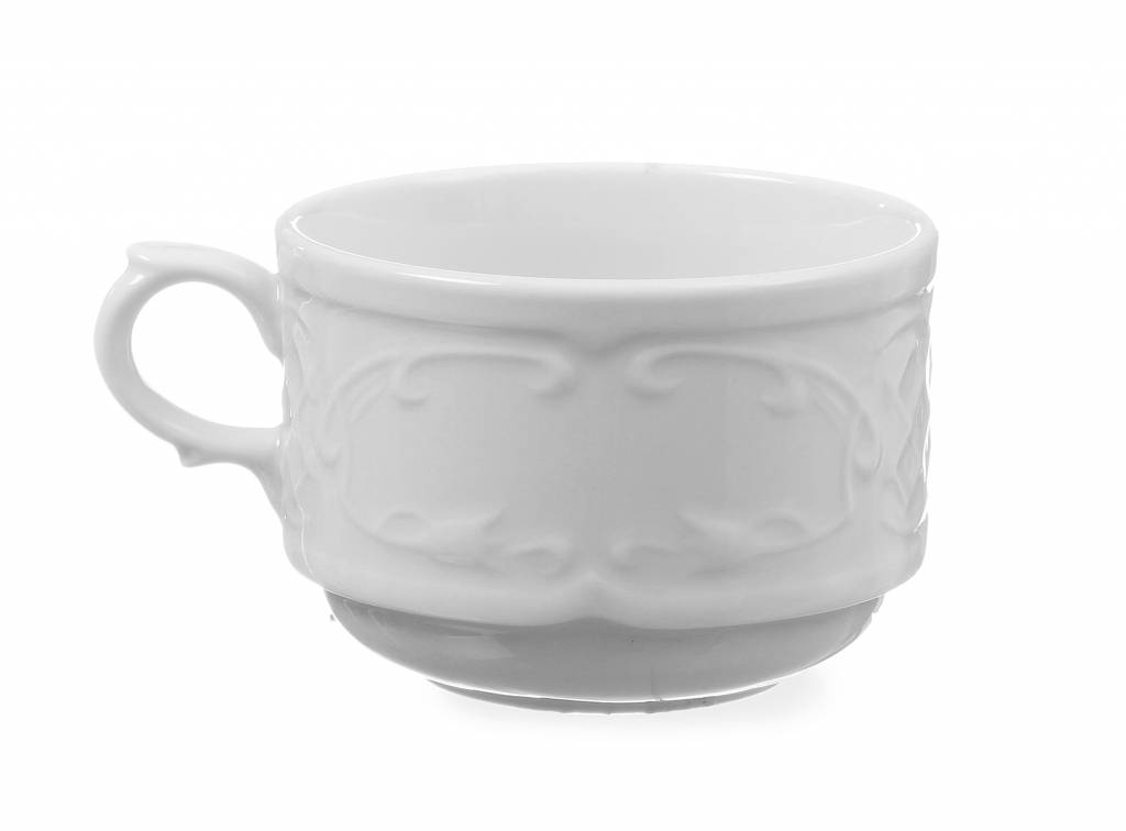 Tasse à Cappuccino Flora - Porcelaine Blanche - 250ml