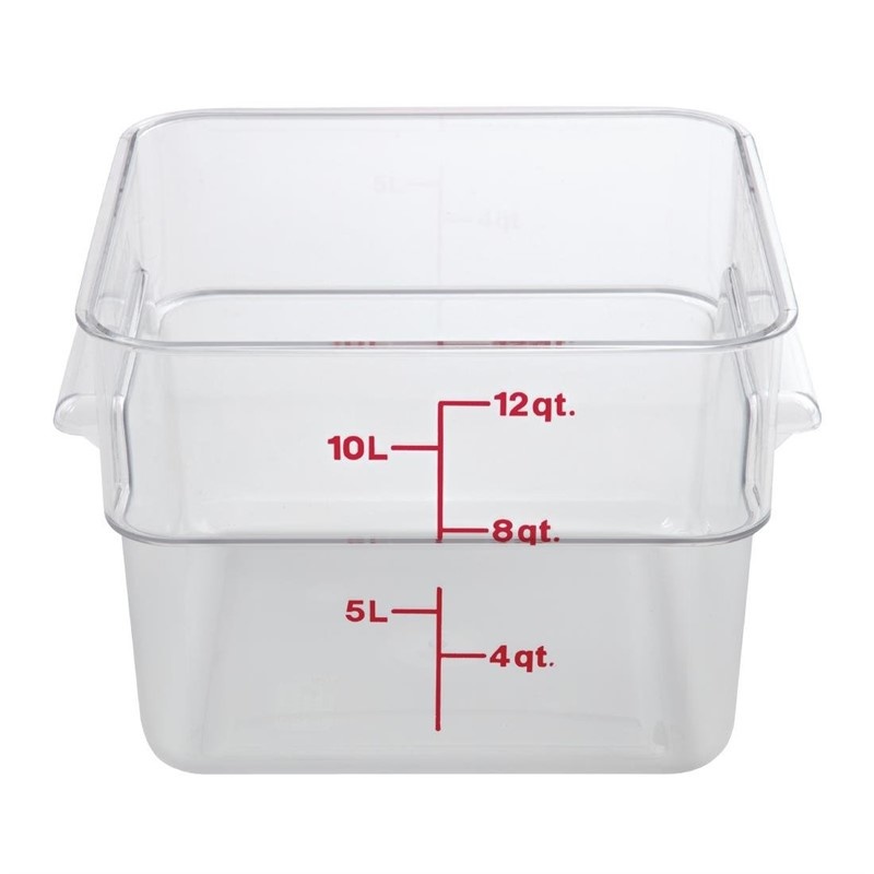 Quadratische Lebensmittelbox aus Polycarbonat | Verfügbar in 4 Größen