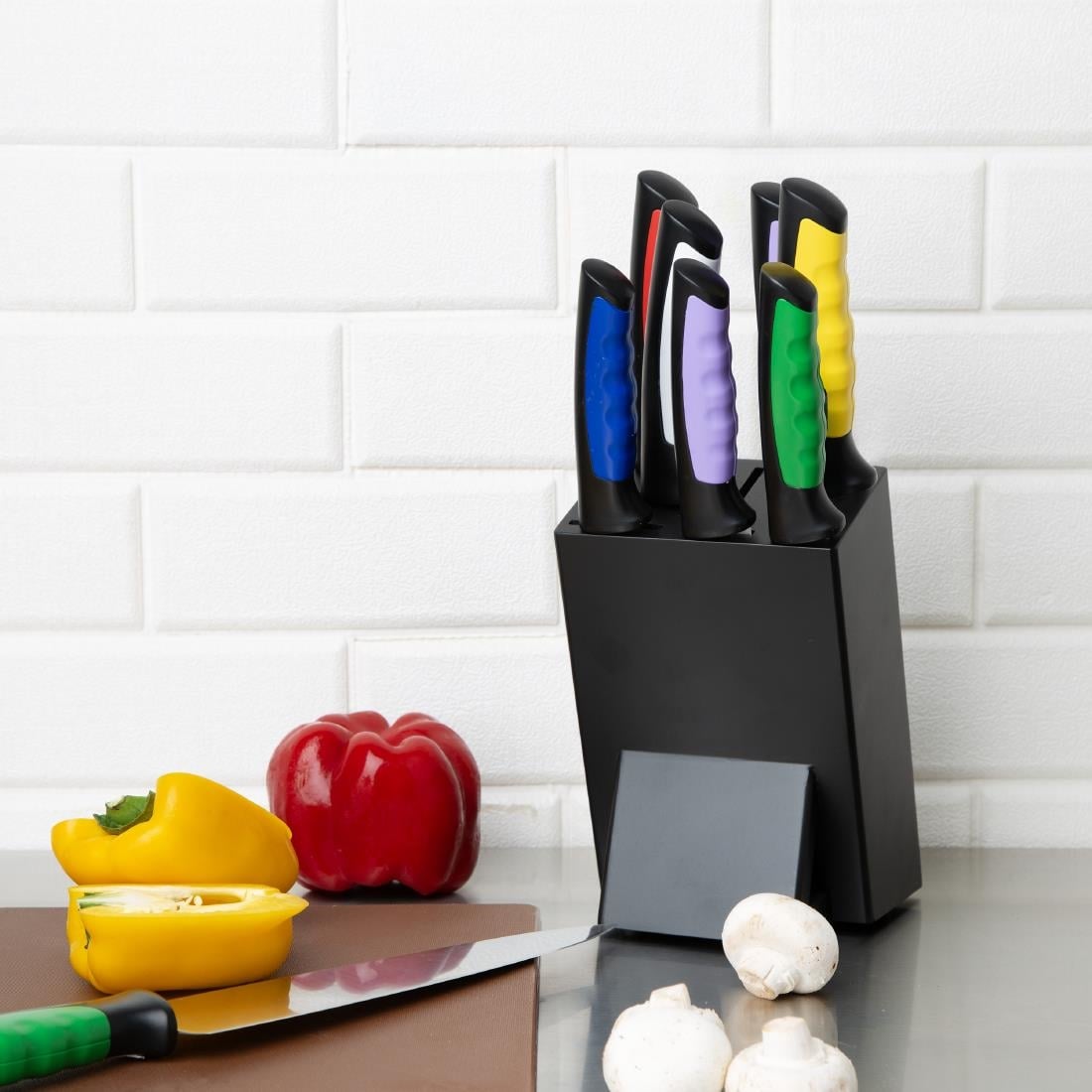 Couteau de cuisine Hygiplas Pro vert 16cm