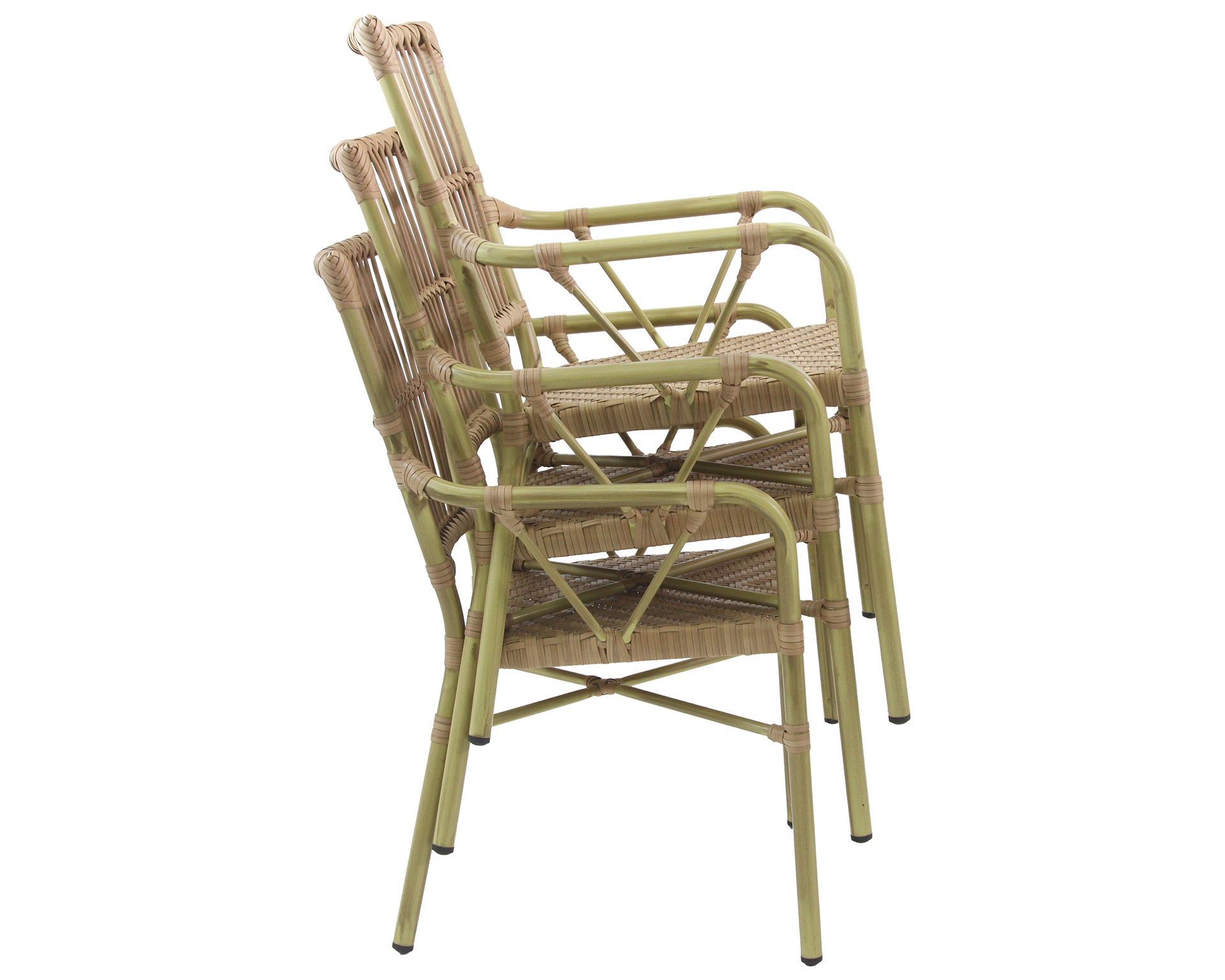 Chaise bistro James - rotin - bambou naturel