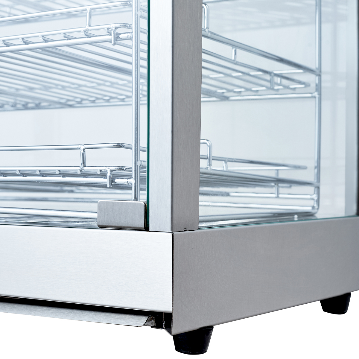 Vitrine chauffante ECO 700 | 3 étagères | Éclairage halogène | 30 à 85 °C