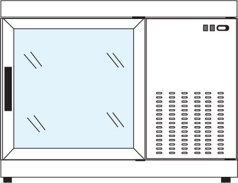 Tiefkühlschrank Barcounter | Weiß | 2 Glastüren | +5°/-25°C | 111x55x(h)88,5cm
