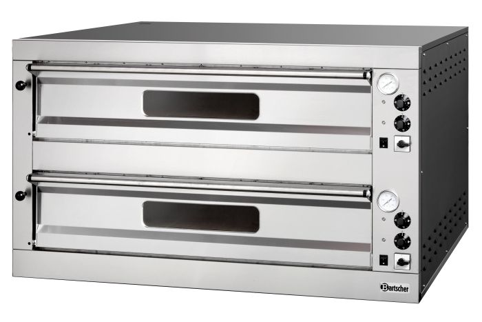 Pizza Oven Dubbel Elektrisch | 2 x 9 Pizza's Ø33cm | 400V | 24kW | 1310x1270x(H)760mm