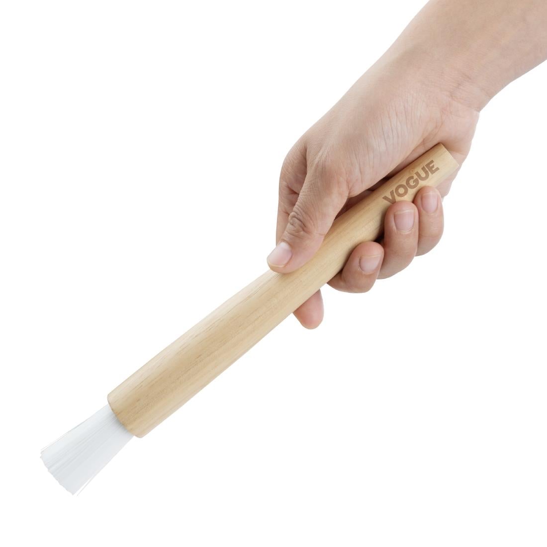 Pinceau à pâtisserie rond à manche en bois Vogue 25 mm