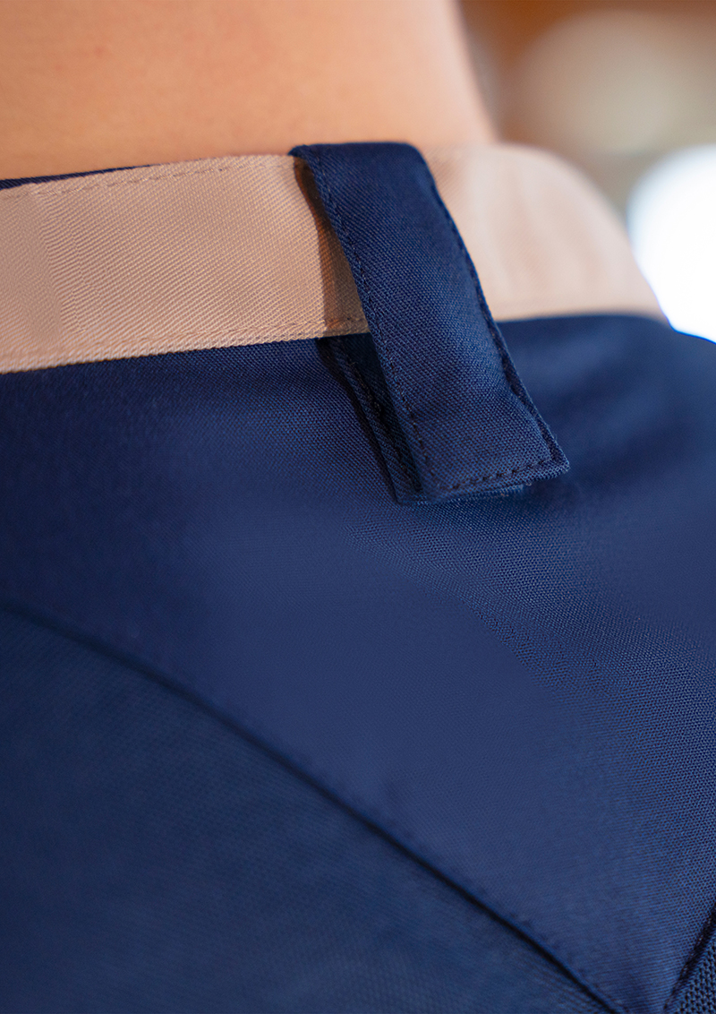 Veste de cuisine à manches courtes pour hommes DIAMOND CUT Avantgarde - Bleu Acier - 60