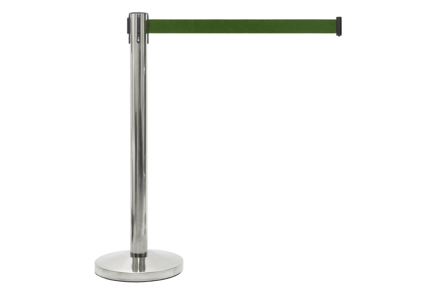 Chrome Afzetpaal met Trekband Groen