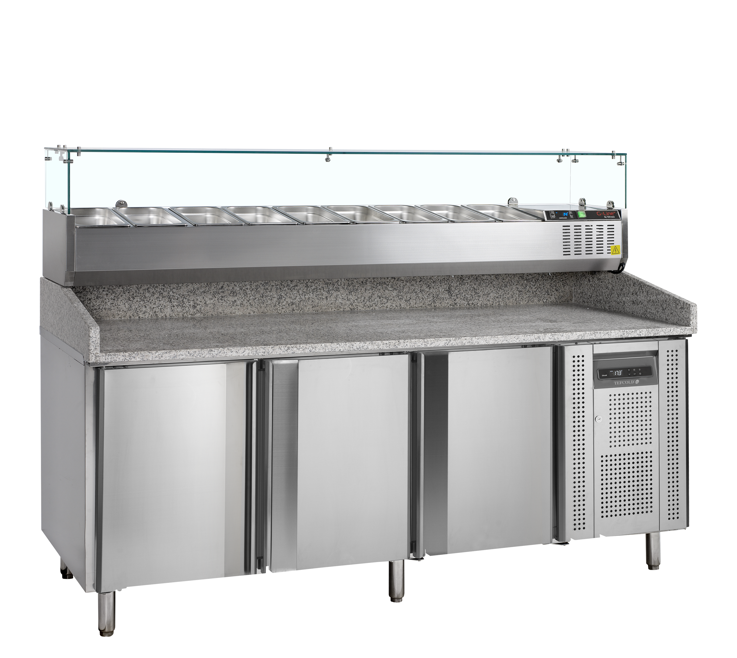 Table à pizza TEFCOLD avec système de refroidissement - PT1300 + GVC38-200