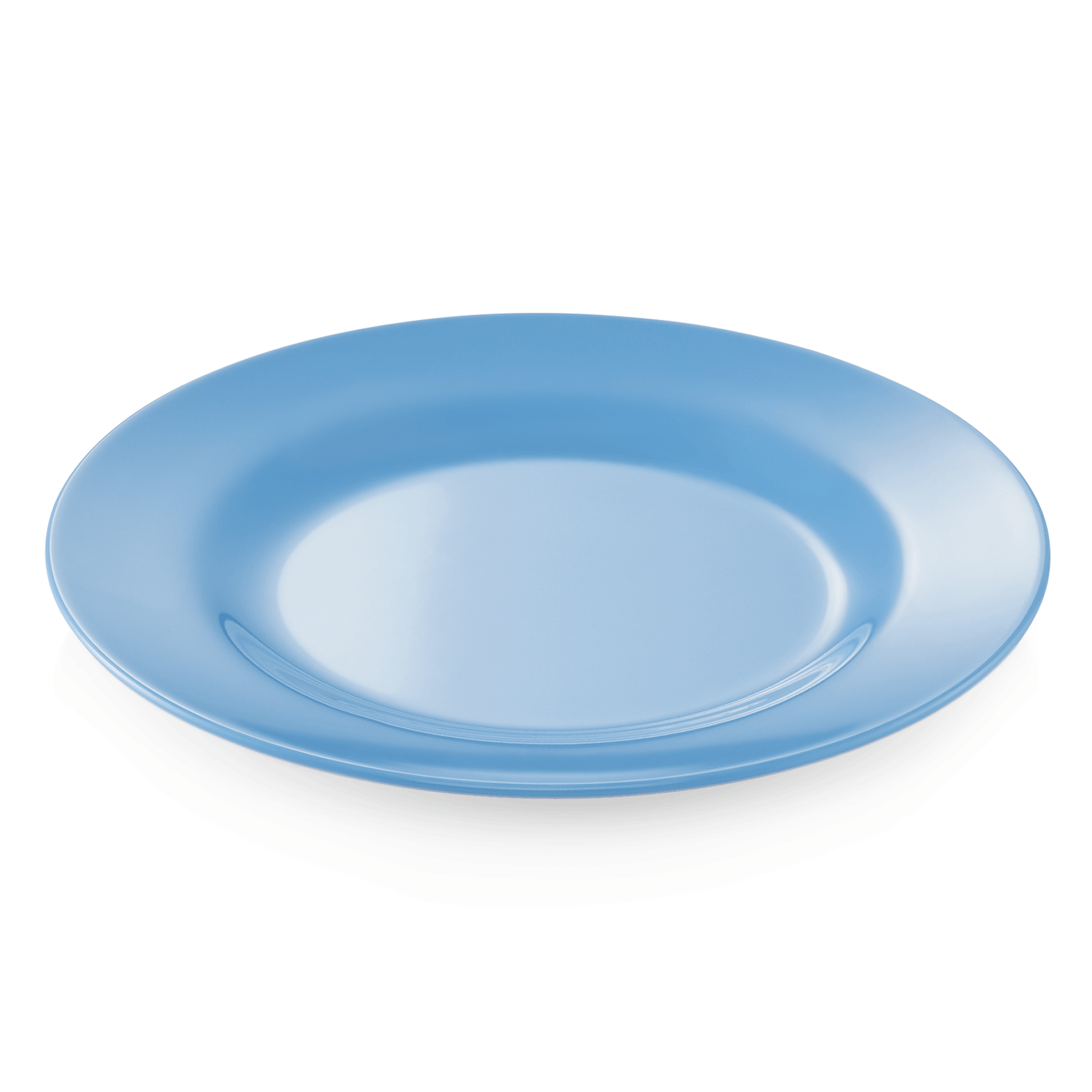 Bordenset, plat, Ø 20 cm, blauw, set van 12 stuks, melamine
