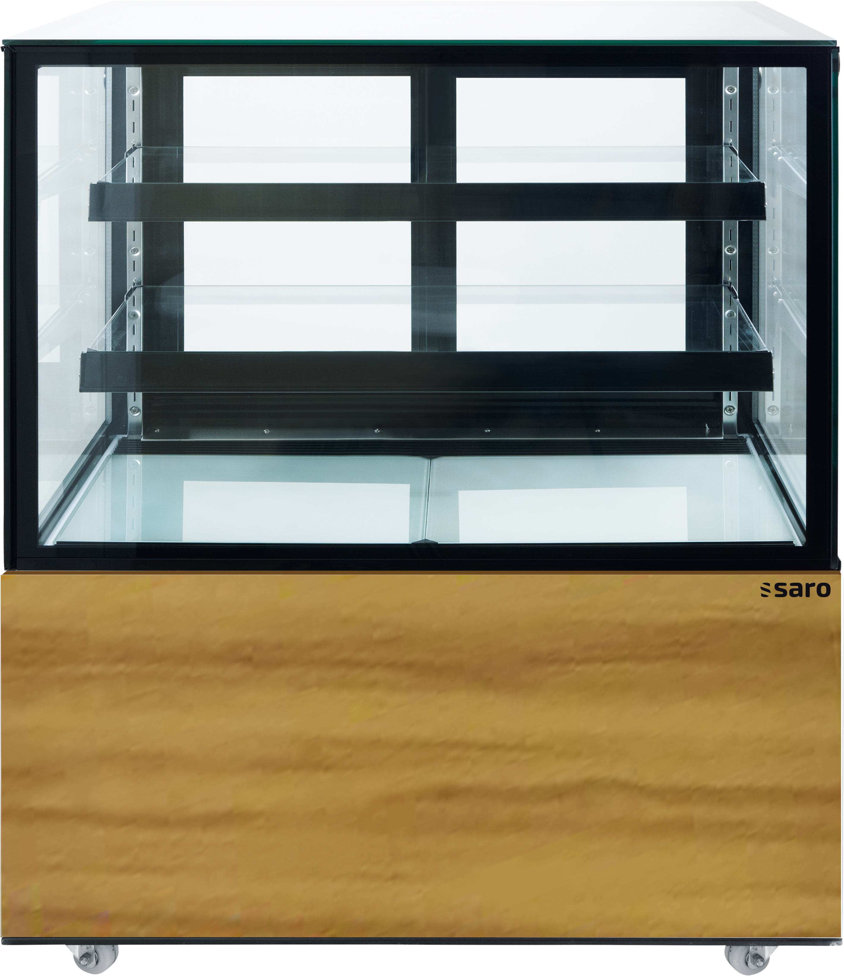 Vitrine à gâteaux SARO, décor bois, 300 L, modèle MAXIME